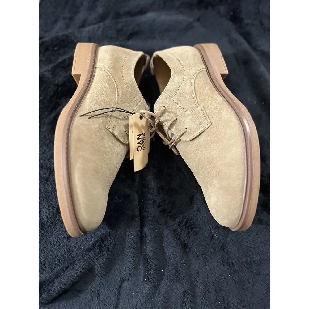 NEW Madden‎ NYC Men's Terry Dress Shoes Suede Leather Taupe 8